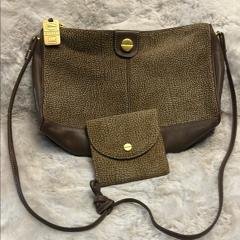 Burbonese Crossbody Bag with Matching Pouch
